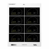 White Golden Spiral Etiket (Full Sheet)