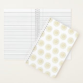White | Golden Zinnia Flower Medallions Notitieboek (Binnen)