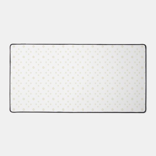 White | Golden Zinnia Sun Bureaumat (Voorkant)
