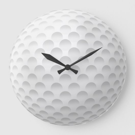 White Golf Ball Design Grote Klok (Voorkant)