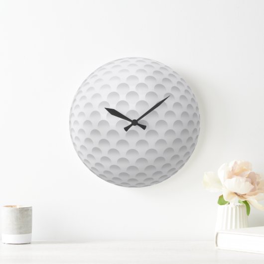 White Golf Ball Design Grote Klok (Huis)