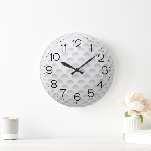 White Golf Ball Design Grote Klok (Huis)