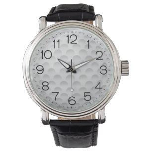 White Golf Ball Design Horloge