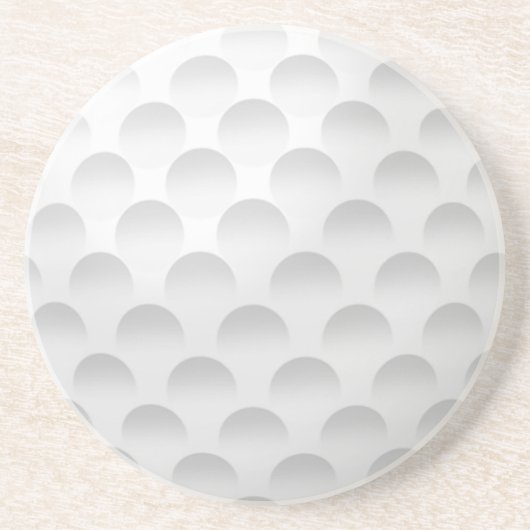 White Golf Ball Design Zandsteen Onderzetter (Voorkant)