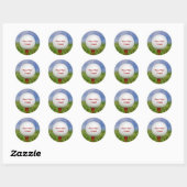 White Golf Ball on Red T-shirt Ronde Sticker (Vel)