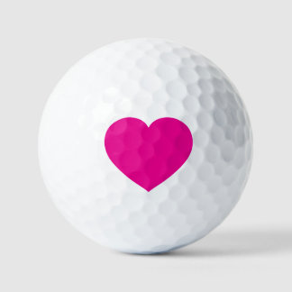White Golf Ball with Pink Heart – Romantic Sports Golfballen
