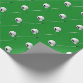 White Golf Balls and Putters Cadeaupapier (Hoek)