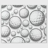 White Golf Party Cadeaupapier (Vlak)