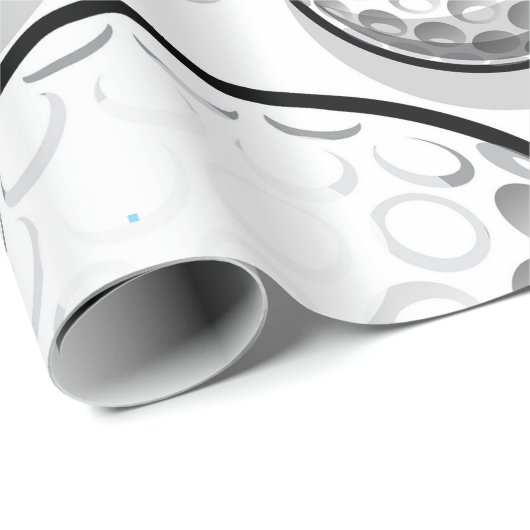 White Golf Party Cadeaupapier (Rol Hoek)