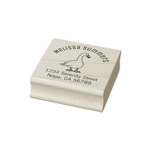 White Goose Arch Address Rubberstempel (Stempel)