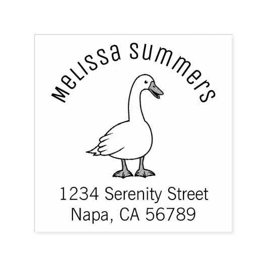 White Goose Arch Address Zelfinktende Stempel (Design)