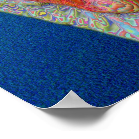 White Goose Face Abstract Boerderij Animal Art Poster (Hoek)