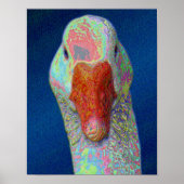 White Goose Face Abstract Boerderij Animal Art Poster (Voorkant)