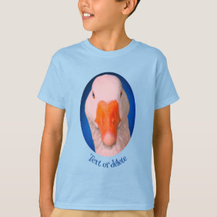 White Goose Face Boerderij Animal Personated T-shirt