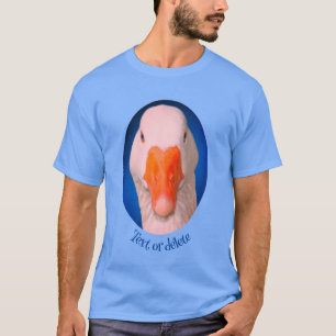 White Goose Face Boerderij Animal Personated T-shirt