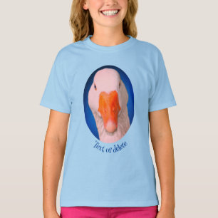 White Goose Face Boerderij Animal Personated T-shirt