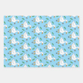 White Goose Pattern Wrapping Paper Flat Sheet Set (Voorkant 3)
