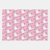 White Goose Pattern Wrapping Paper Flat Sheet Set (Voorkant)