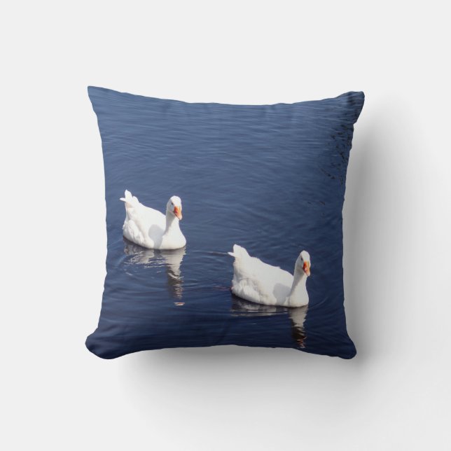 White Goose Pillow Kussen (Voorkant)