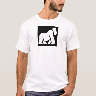 White Gorilla Black Square Aanpasbaar Festival T-shirt