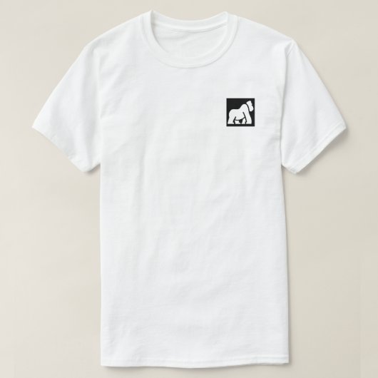 White Gorilla Emoji  Logo-festival T-shirt (Design voorkant)