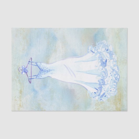 White Gown Waterverf Tissuepapier (Voorkant)