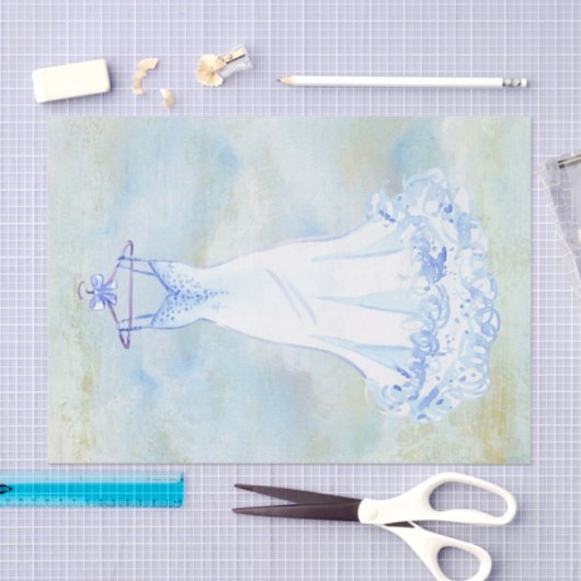 White Gown Waterverf Tissuepapier (Craft)