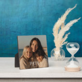 White Graceful Script Established Mom Photo Fotoplaat (Insitu)