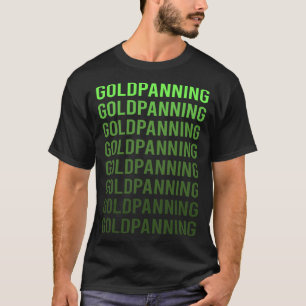 White Gradient Gold Panning Panner T-shirt