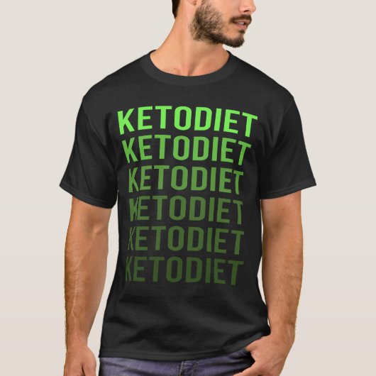 White Gradient Keto Dieet Ketogene Ketone Ketose T-shirt (Voorkant)
