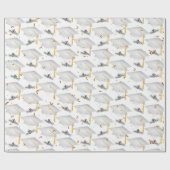 White Graduation Caps with Diplomas Cadeaupapier (Vlak)