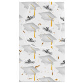 White Graduation Caps with Diplomas Klein Cadeauzakje (Achterkant)