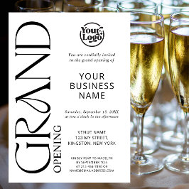 White Grand Opening Business Logo Modern Kaart