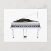 White Grand Piano: 3D-model: Briefkaart (Voorkant)