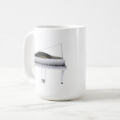 White Grand Piano: 3D-model: Koffiemok (Voorkant links)