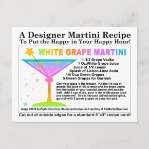 White Grape Martini Recipe Briefkaart
