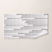 White Gray Black polka dots matrix Bad Handdoek (Handdoek)