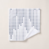 White Gray Blue polka puntmatrix Bad Handdoek (Wasdoekje)