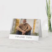 White Gray Foto Sympathie Bedankt Kaart (Voorkant)