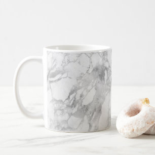 White Gray Marble Classic Elegant Beauty Glitz Koffiemok