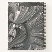 White Gray Pink Grey Abstract 3 D Notitieboek (Achterkant)