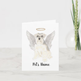 White Gray Schnauzer Sympathie Memorial Kaart