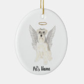 White Gray Schnauzer Sympathie Memorial Keramisch Ornament (Rechts)