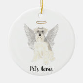 White Gray Schnauzer Sympathie Memorial Keramisch Ornament (Voorkant)