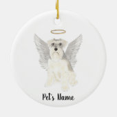 White Gray Schnauzer Sympathie Memorial Keramisch Ornament (Achterkant)