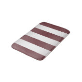 White Grayish Burgundy Red striped Badmat (Gekanteld)