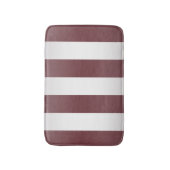 White Grayish Burgundy Red striped Badmat (Voorkant Verticaal)