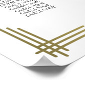 White Great Gatsby Trouw Stoelindeling 18x24 Poster (Hoek)