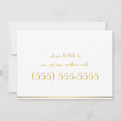 White Great Gatsby Wedding Rehearsal Uitnodigingen (Achterkant)