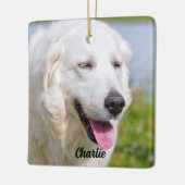 White Great Pyrenees Livestock Guardian Dog Keramisch Ornament (Links)